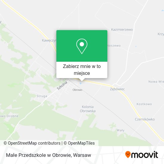 Mapa Małe Przedszkole w Obrowie