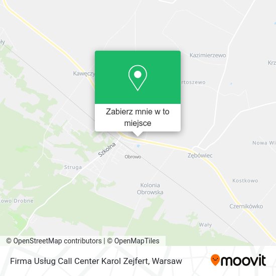 Mapa Firma Usług Call Center Karol Zejfert