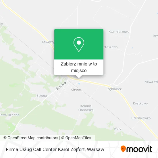 Mapa Firma Usług Call Center Karol Zejfert