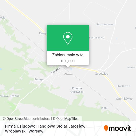 Mapa Firma Usługowo Handlowa Stojar Jarosław Wróblewski