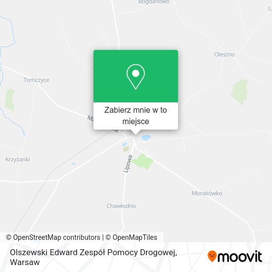 Mapa Olszewski Edward Zespół Pomocy Drogowej