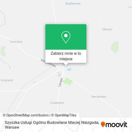 Mapa Szyszka Usługi Ogólno Budowlane Maciej Niezgoda