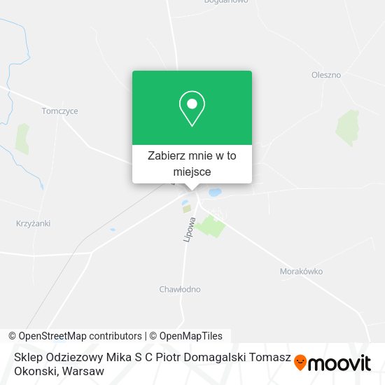 Mapa Sklep Odziezowy Mika S C Piotr Domagalski Tomasz Okonski