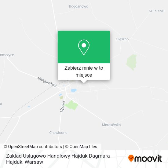 Mapa Zaklad Uslugowo Handlowy Hajduk Dagmara Hajduk