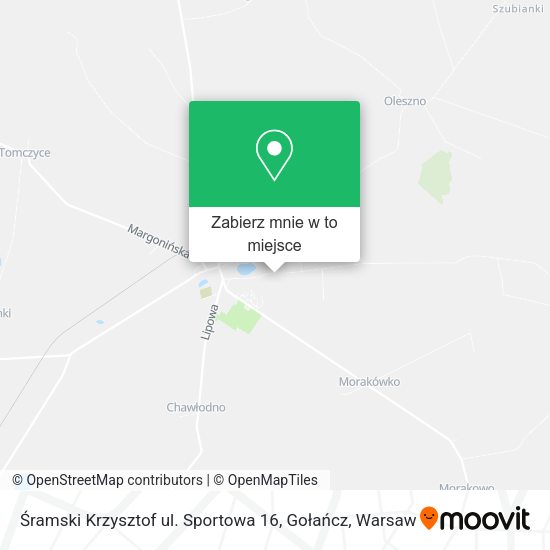 Mapa Śramski Krzysztof ul. Sportowa 16, Gołańcz