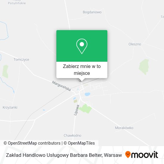 Mapa Zakład Handlowo Usługowy Barbara Belter