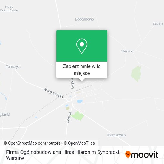 Mapa Firma Ogólnobudowlana Hiras Hieronim Synoracki