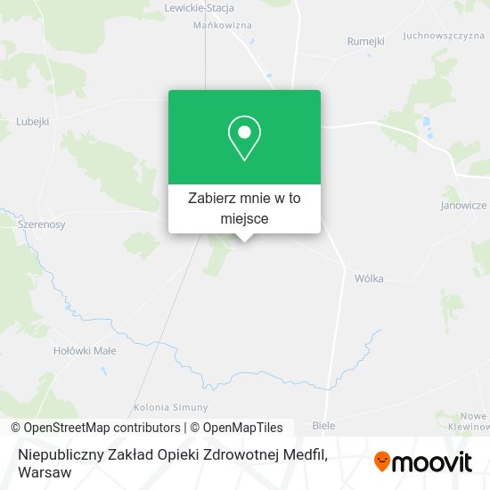 Mapa Niepubliczny Zakład Opieki Zdrowotnej Medfil