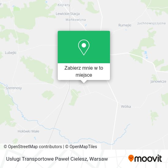 Mapa Usługi Transportowe Paweł Cielesz