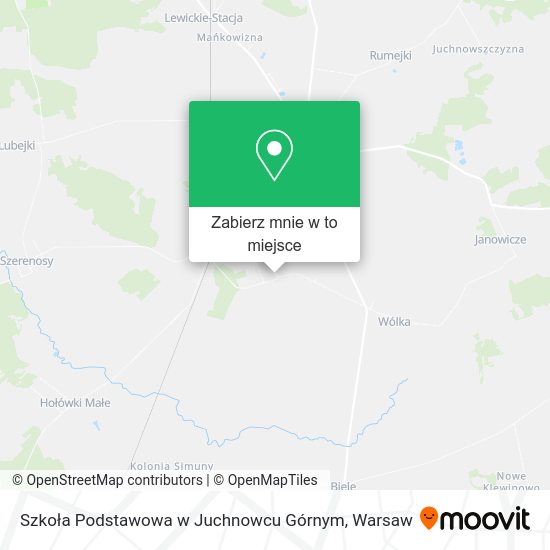 Mapa Szkoła Podstawowa w Juchnowcu Górnym