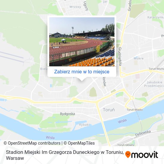 Mapa Stadion Miejski Im Grzegorza Duneckiego w Toruniu