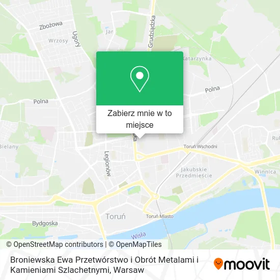 Mapa Broniewska Ewa Przetwórstwo i Obrót Metalami i Kamieniami Szlachetnymi