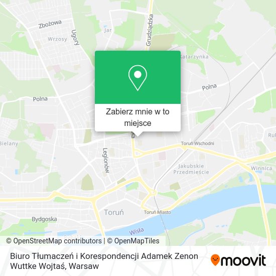 Mapa Biuro Tłumaczeń i Korespondencji Adamek Zenon Wuttke Wojtaś