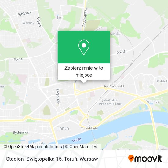 Mapa Stadion- Świętopełka 15, Toruń