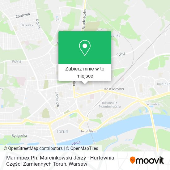 Mapa Marimpex Ph. Marcinkowski Jerzy - Hurtownia Części Zamiennych Toruń