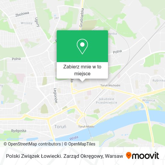 Mapa Polski Związek Łowiecki. Zarząd Okręgowy