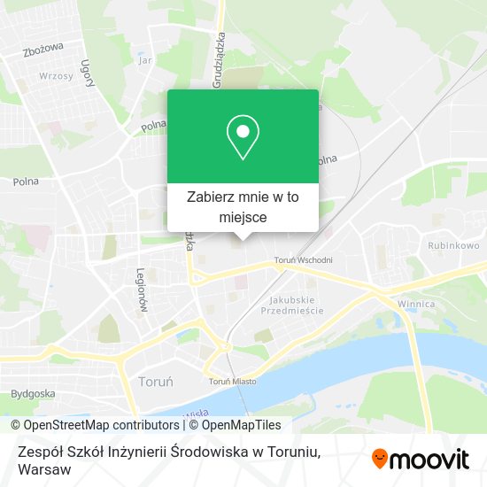 Mapa Zespół Szkół Inżynierii Środowiska w Toruniu