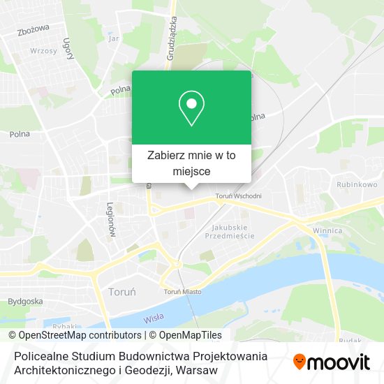 Mapa Policealne Studium Budownictwa Projektowania Architektonicznego i Geodezji