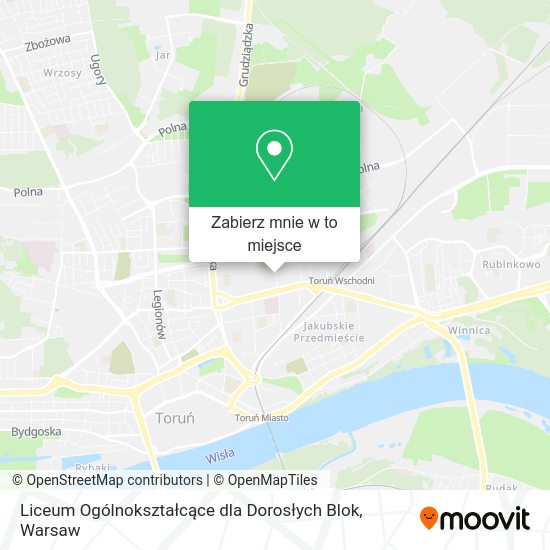 Mapa Liceum Ogólnokształcące dla Dorosłych Blok