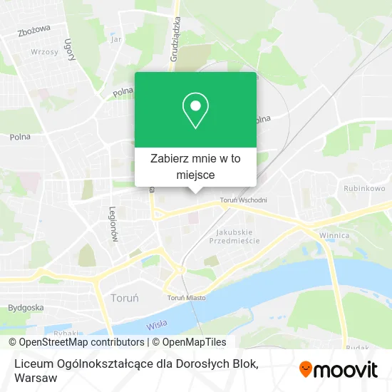 Mapa Liceum Ogólnokształcące dla Dorosłych Blok