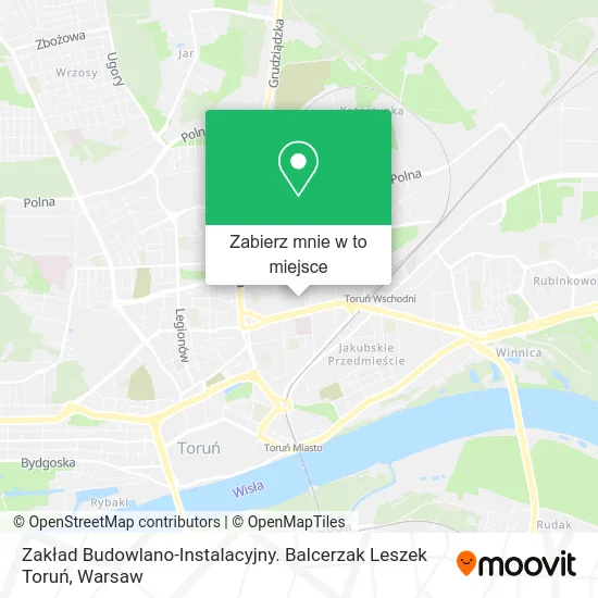 Mapa Zakład Budowlano-Instalacyjny. Balcerzak Leszek Toruń