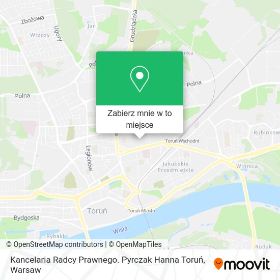 Mapa Kancelaria Radcy Prawnego. Pyrczak Hanna Toruń