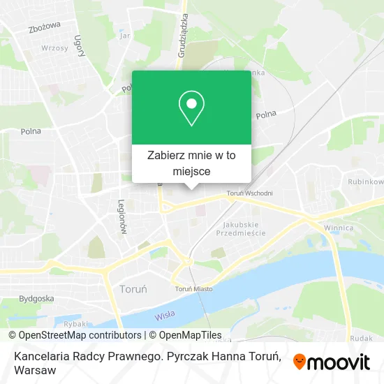 Mapa Kancelaria Radcy Prawnego. Pyrczak Hanna Toruń