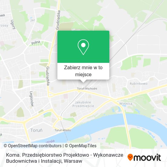 Mapa Koma. Przedsiębiorstwo Projektowo - Wykonawcze Budownictwa i Instalacji