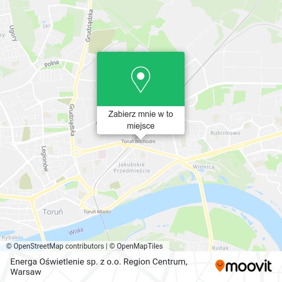 Mapa Energa Oświetlenie sp. z o.o. Region Centrum