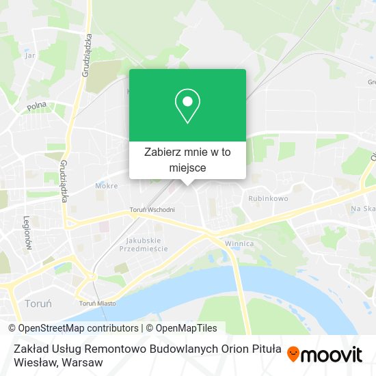 Mapa Zakład Usług Remontowo Budowlanych Orion Pituła Wiesław