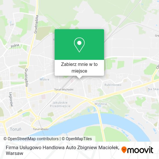 Mapa Firma Usługowo Handlowa Auto Zbigniew Maciołek