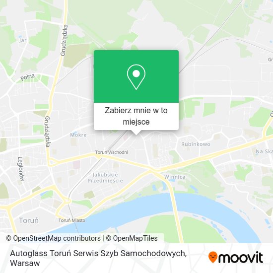 Mapa Autoglass Toruń Serwis Szyb Samochodowych