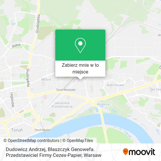 Mapa Dudowicz Andrzej, Błaszczyk Genowefa. Przedstawiciel Firmy Cezex-Papier