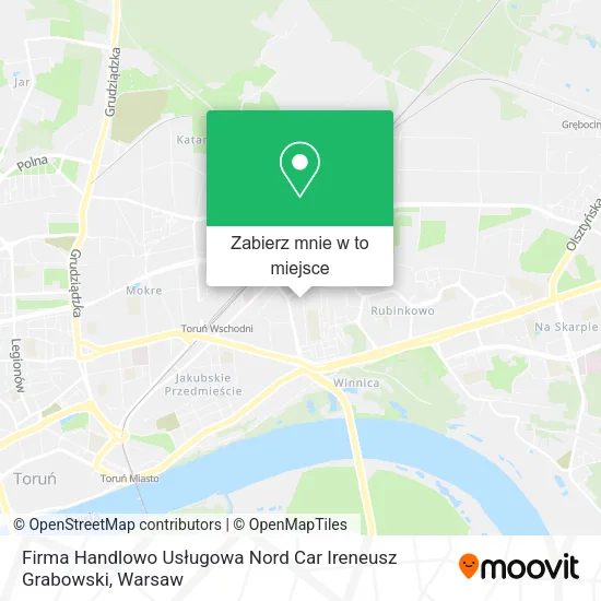 Mapa Firma Handlowo Usługowa Nord Car Ireneusz Grabowski
