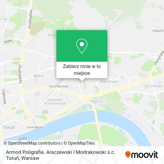 Mapa Armod Poligrafia. Araczewski i Modrakowski s.c. Toruń