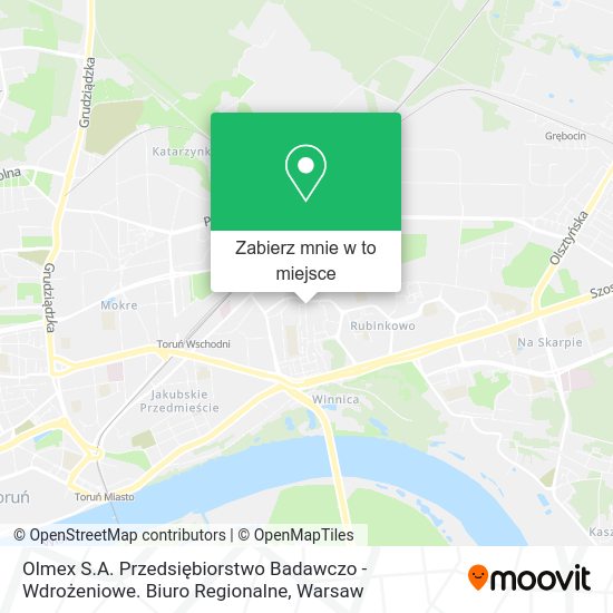 Mapa Olmex S.A. Przedsiębiorstwo Badawczo - Wdrożeniowe. Biuro Regionalne