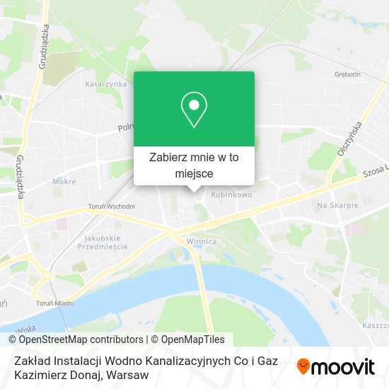 Mapa Zakład Instalacji Wodno Kanalizacyjnych Co i Gaz Kazimierz Donaj