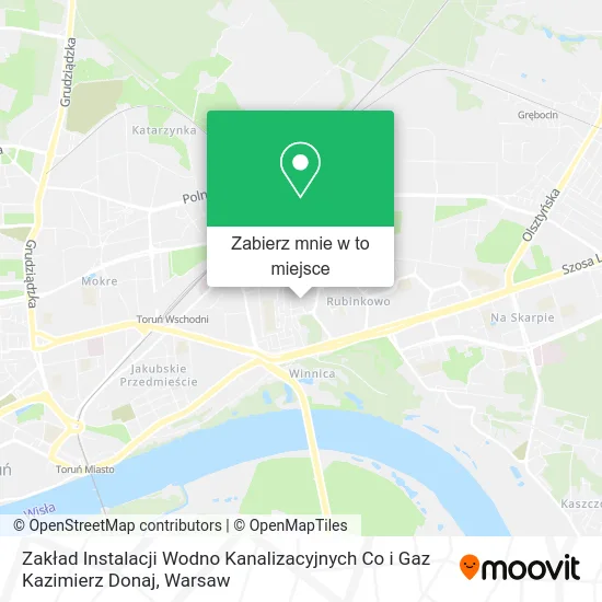 Mapa Zakład Instalacji Wodno Kanalizacyjnych Co i Gaz Kazimierz Donaj