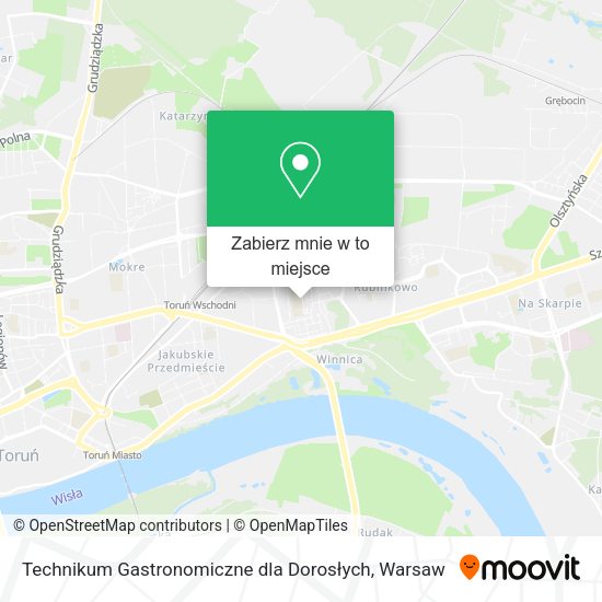 Mapa Technikum Gastronomiczne dla Dorosłych