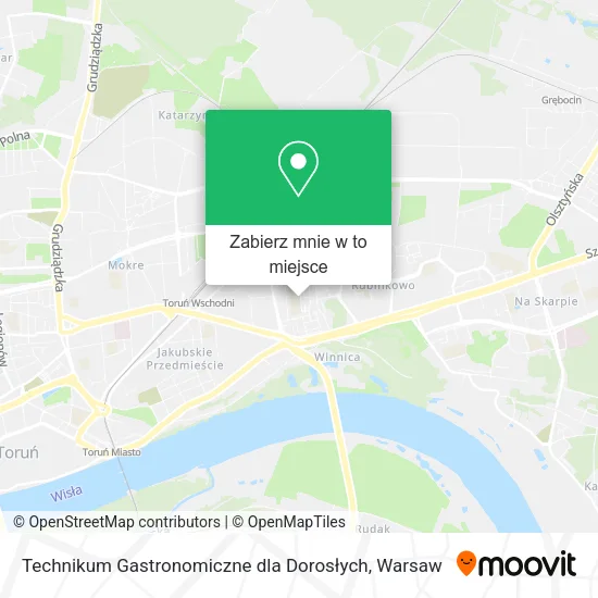 Mapa Technikum Gastronomiczne dla Dorosłych
