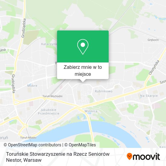 Mapa Toruńskie Stowarzyszenie na Rzecz Seniorów Nestor