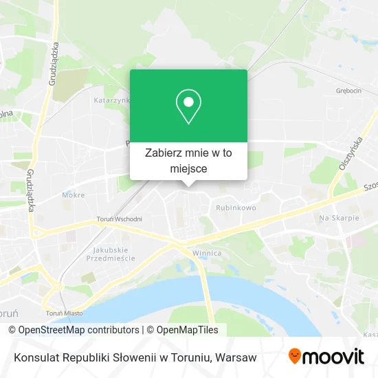 Mapa Konsulat Republiki Słowenii w Toruniu