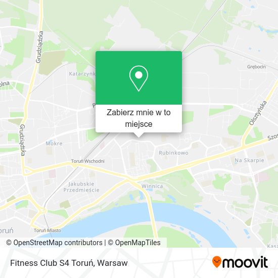 Mapa Fitness Club S4 Toruń