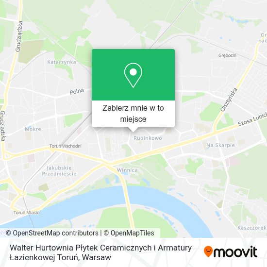 Mapa Walter Hurtownia Płytek Ceramicznych i Armatury Łazienkowej Toruń