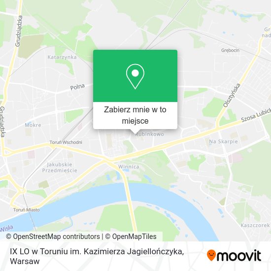 Mapa IX LO w Toruniu im. Kazimierza Jagiellończyka