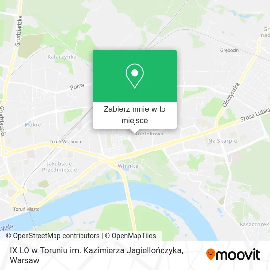 Mapa IX LO w Toruniu im. Kazimierza Jagiellończyka