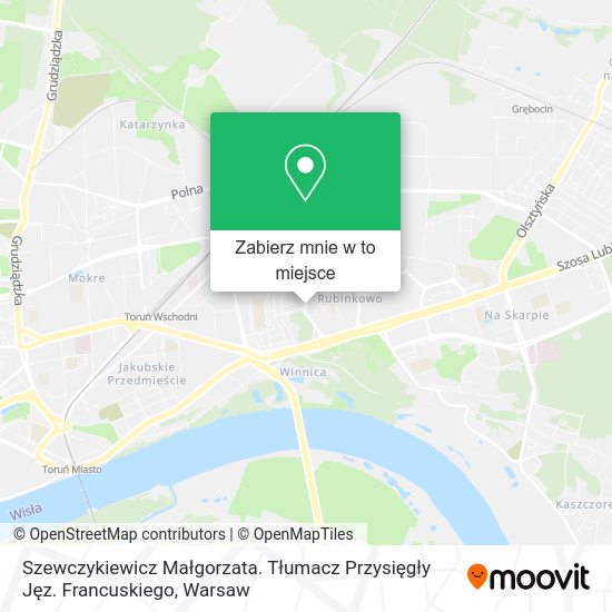 Mapa Szewczykiewicz Małgorzata. Tłumacz Przysięgły Jęz. Francuskiego