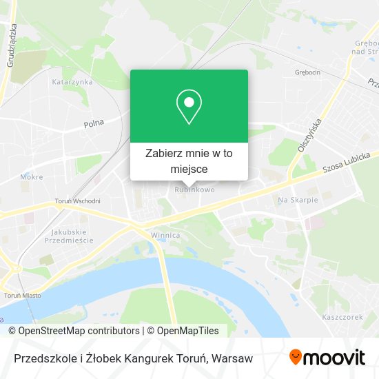 Mapa Przedszkole i Żłobek Kangurek Toruń