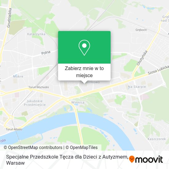 Mapa Specjalne Przedszkole Tęcza dla Dzieci z Autyzmem