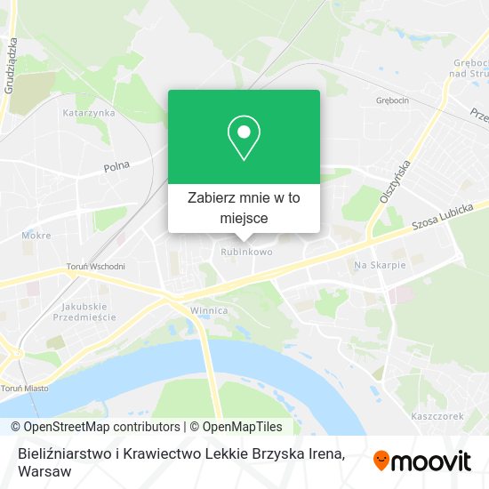 Mapa Bieliźniarstwo i Krawiectwo Lekkie Brzyska Irena